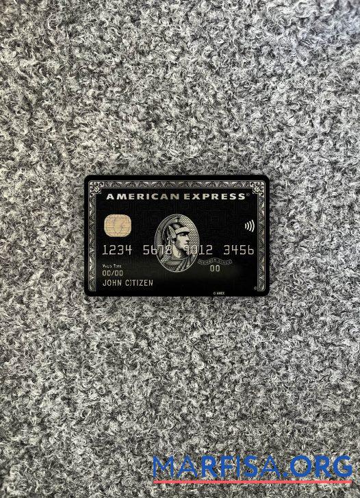 Printable USA PNC bank AMEX black card photolook front real example